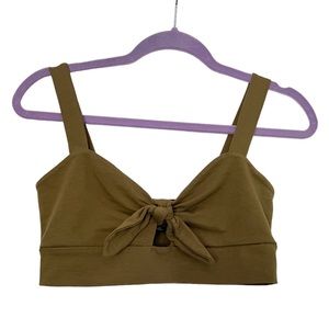 Olive green crop top bralette - forever 21 - great condition